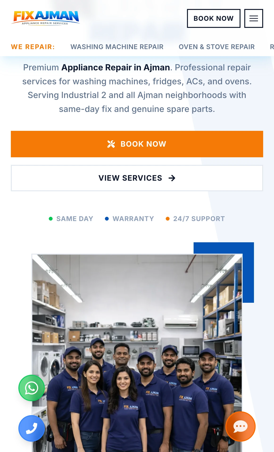 FIXAJMAN.COM | Appliance Repair Service Platform - Slide 1