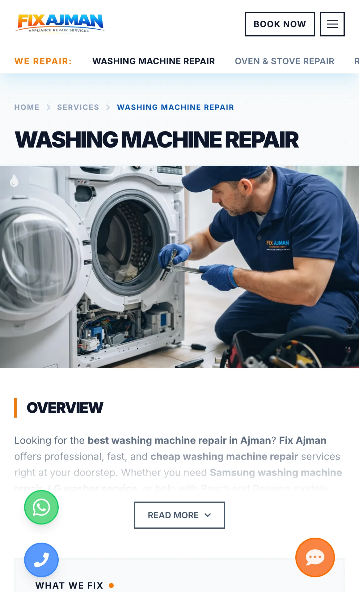 FIXAJMAN.COM | Appliance Repair Service Platform - Slide 2