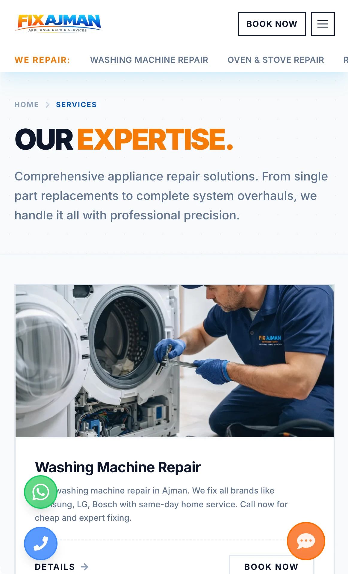 FIXAJMAN.COM | Appliance Repair Service Platform - Slide 3