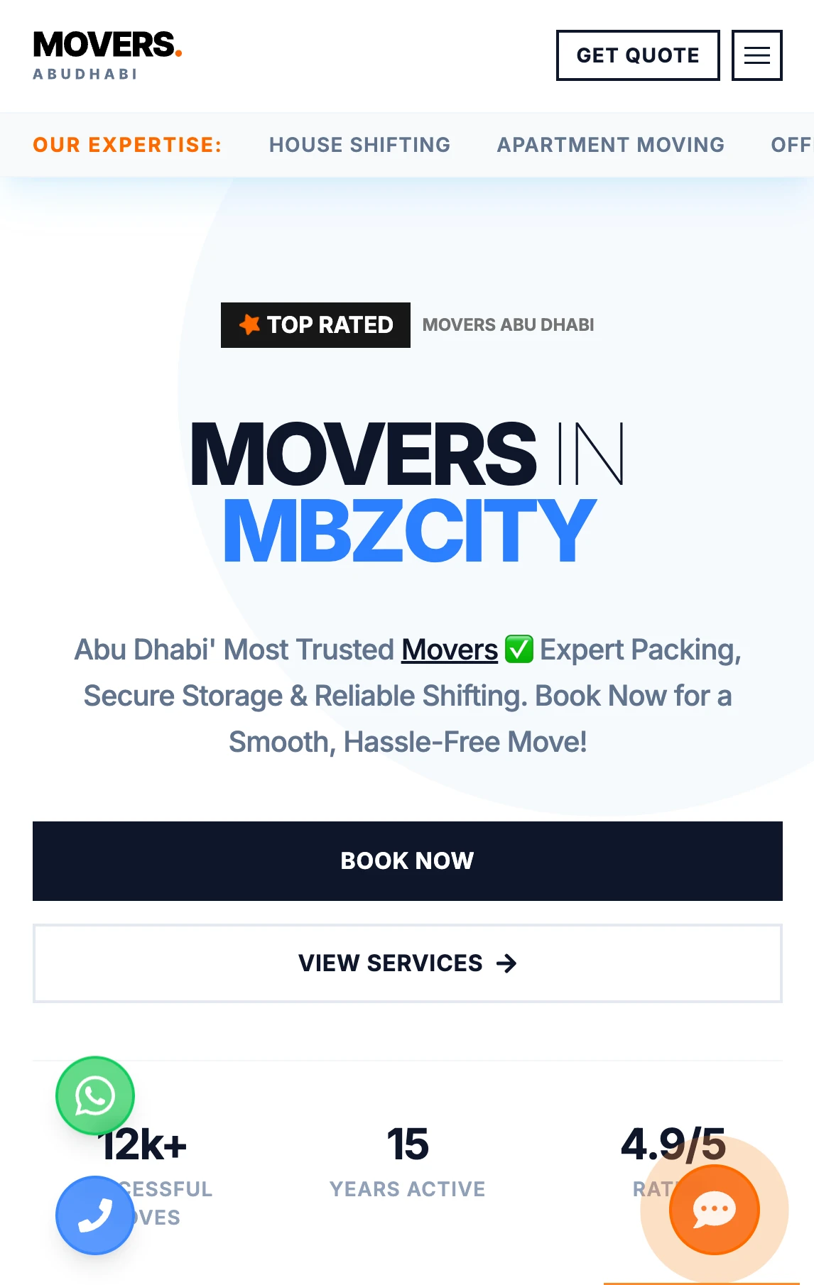 MOVERSABUDHABI.ORG | High-Converting Lead Gen - Slide 1